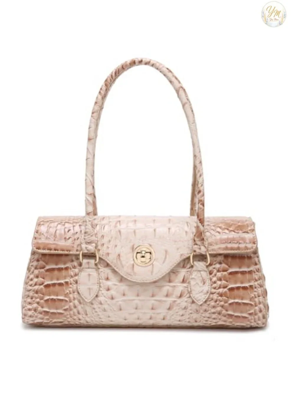 Women's Crocodile Pattern PU Leather Satchel Tote Handbag - Top Handle Purse